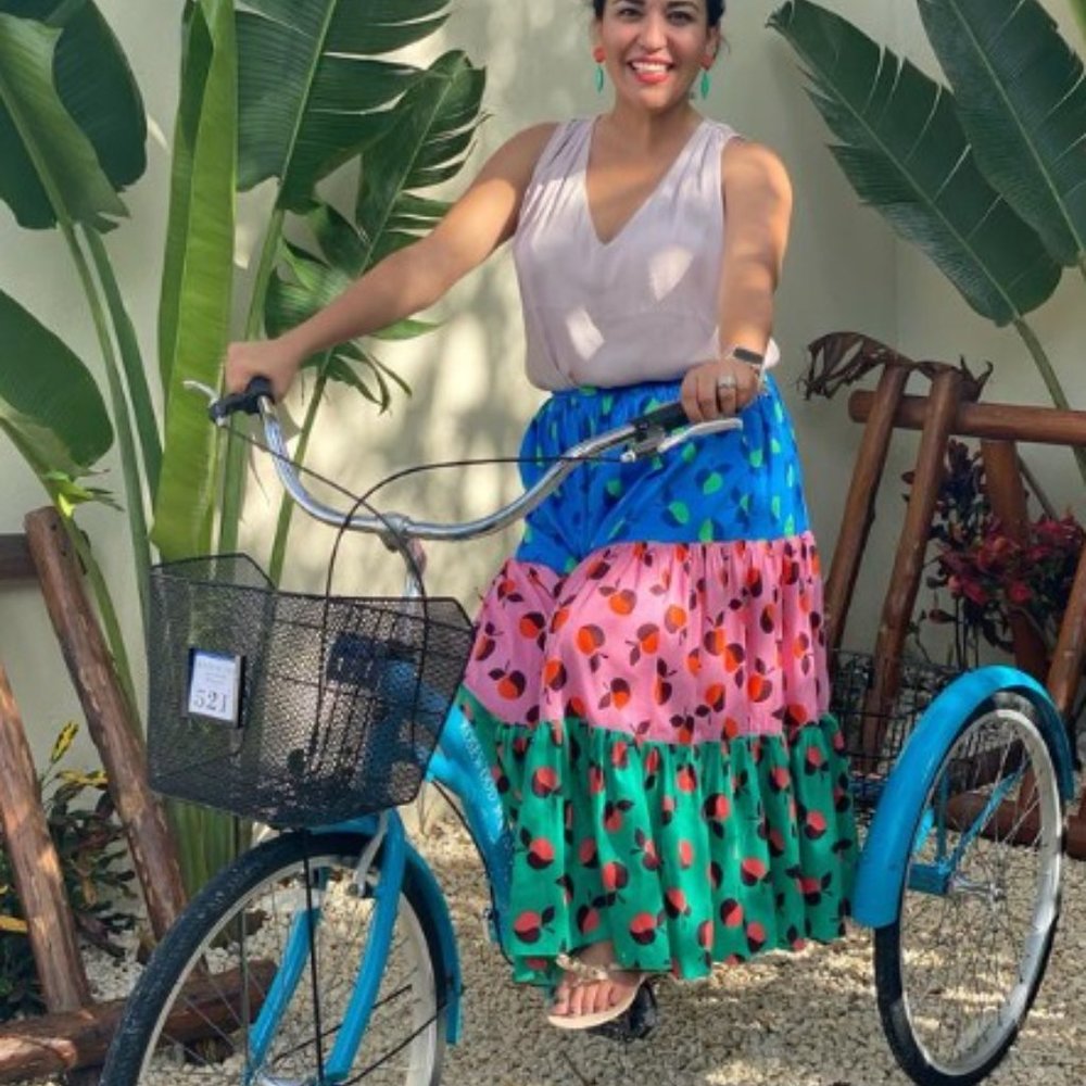 Kate Spade colorblock apple skirt